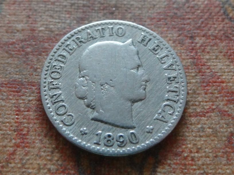 Tutti le monete: 5 Rp. 1890  (B) – Usato da Romanel-sur-Lausanne venduto da Swift13