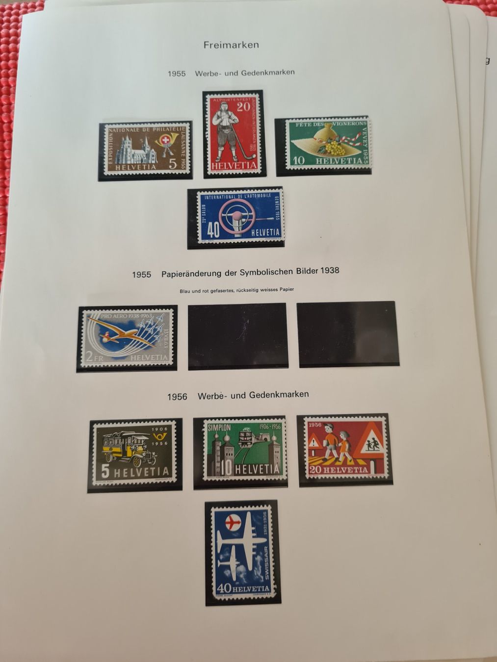 Alle Briefmarken: Schöne Freimarken Postfrisch  -  1946 - 1960 – Gebraucht aus Rümlang von coh_87ww 5