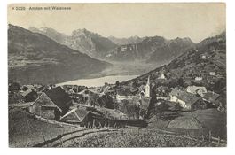 Amden (SG) Dorfpartie mit Kirche - Sonnenterrasse - 1912