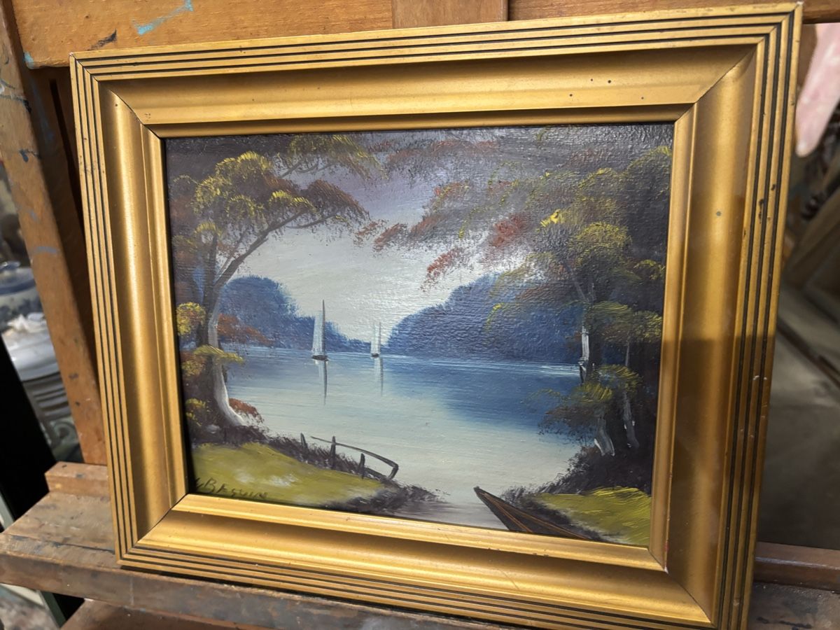Tableaux: Alte Öl Bild Sgniertr interstate  – D'occasion à Niederhasli par abd_bm8t 2