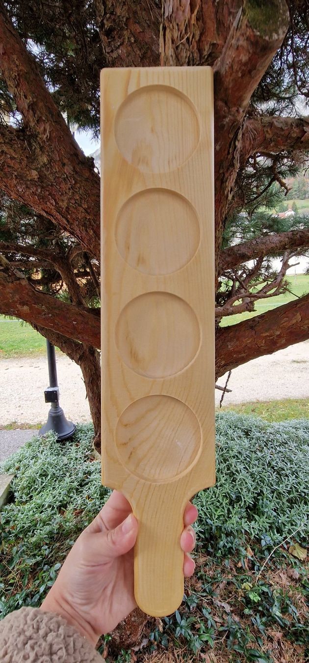 Servierplatten: Brett für 4 Gläser oder 4 Schälchen /Apéro-Servier-Brett – Gebraucht aus Siblingen von Vany_McDougall 6
