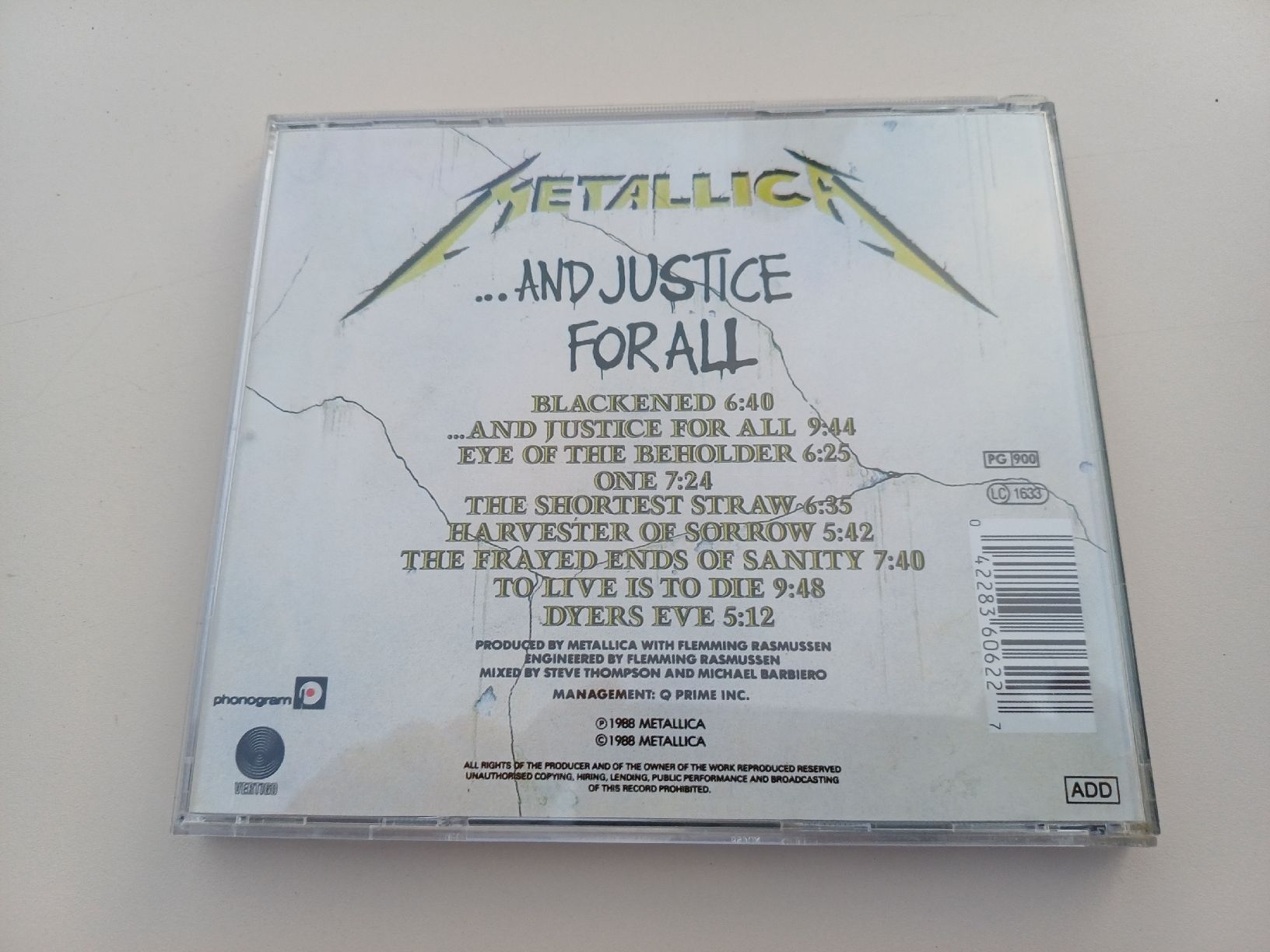 CD: Metallica "... and Justice for All" CD – Nuovo (secondo la descrizione) da Begnins venduto da Drastic-Sound 1