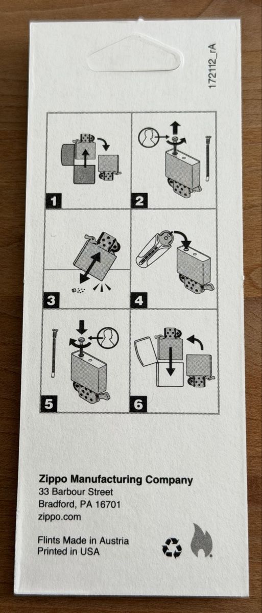 Zippo Accendini: Zippo Feuerzeug Flint oder Feuerstein – Nuovo e nell'imballaggio originale da Embrach venduto da watchesandlighters 3
