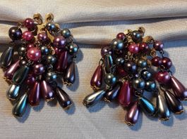 Vintage luxuriöse Top Metallisé Ohrclips, 1960