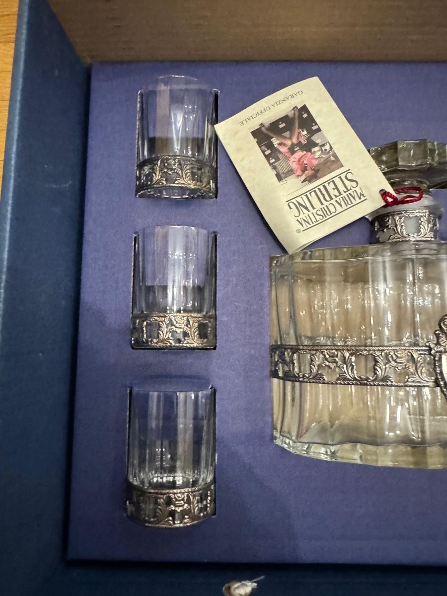 Altro in Stoviglie & Bicchieri: Maria Cristina Sterling: Bottiglia e bicchieri / argento 925 – Nuovo e nell'imballaggio originale da Viganello venduto da Lolland_7 3