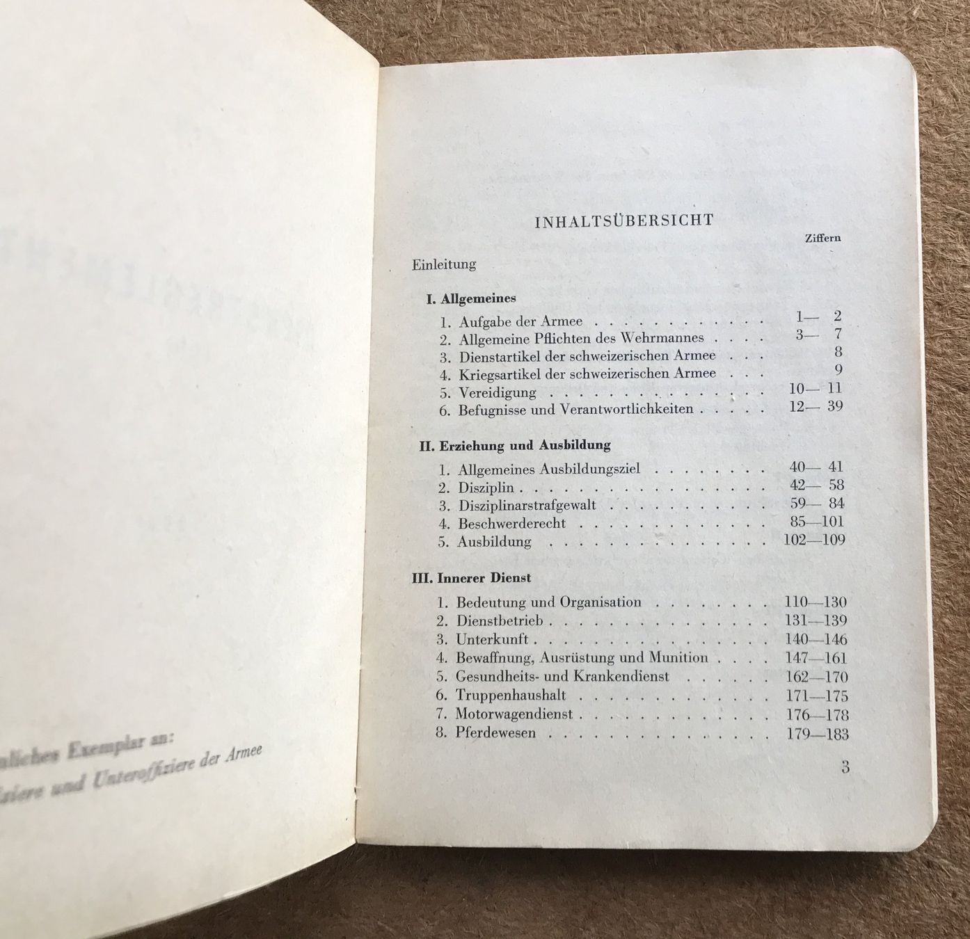 Schweizer Armee Uniformi: SCHWEIZER ARMEE DIENSTREGLEMENT 1954 – Usato da Ostermundigen venduto da wini63 1