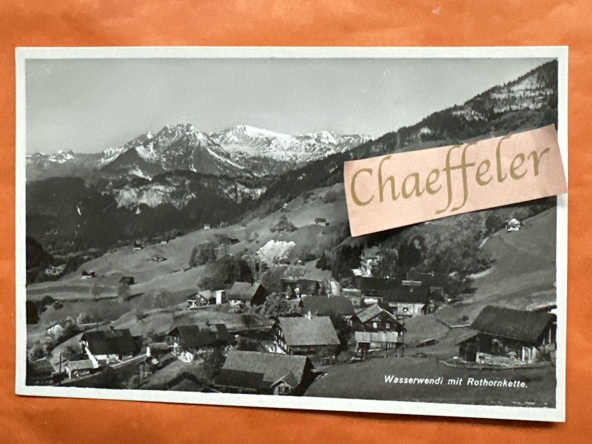 Cartes postales: Wasserwendi mit Rothornkette – D'occasion à Zürich par Chaeffeler