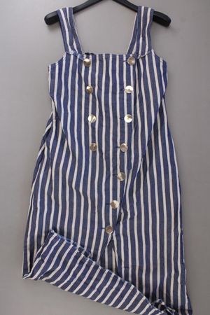 UTERQUE Trägerkleid Gr. M gestreift blau aus Baumwolle