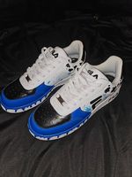 Sneaker Custom Fila Schuhe (Blau, Weiß, Schwarz)GR. 42