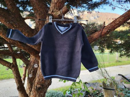 Pullover Strick blau Baumwolle, Baby Club C&A,Junge, Gr. 86