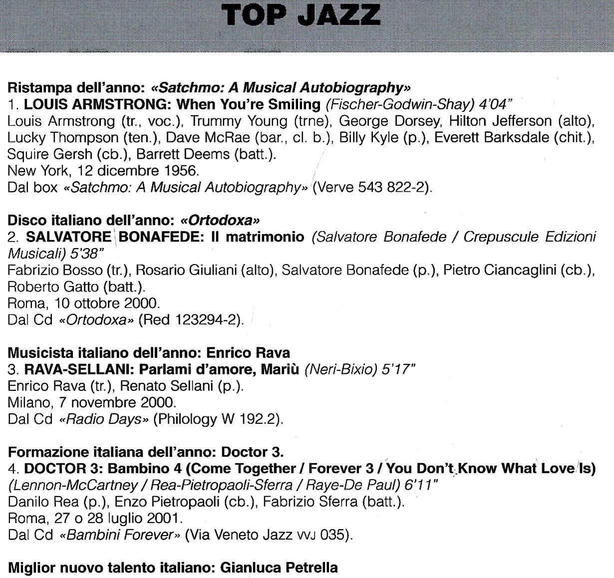 CD: TOP JAZZ 2001 Coltrane Jarrett Peacock DeJohnette Rollins CD – Usato da Kandergrund venduto da Sososo 3