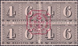 1943, Nr.258 LUXUS-Viererblock vom Ausgabetag: 26.FEB.1943