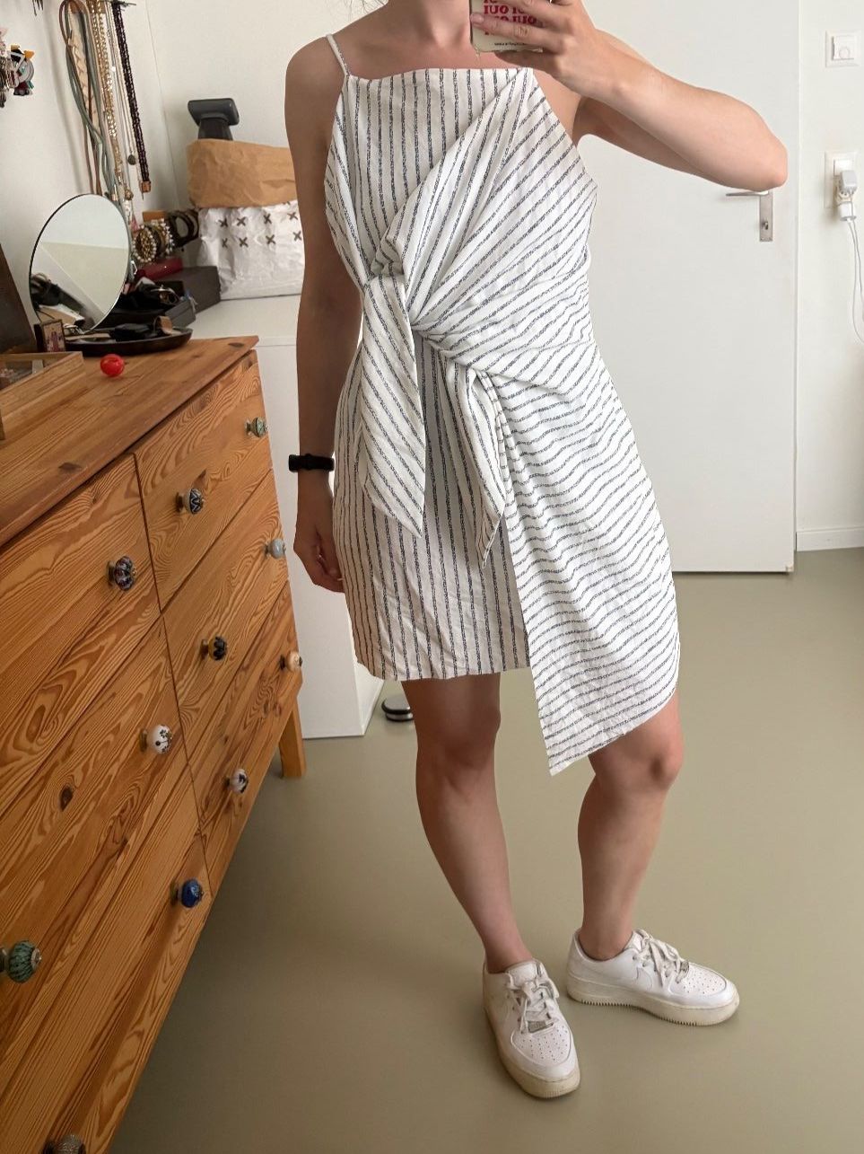 Mango Vestiti: Robe Mango coton M rayée blanc bleu | Kleid Mango M – Usato da Zürich venduto da AnnaSa 2