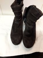 1x getragene Dunkelbraune gefütterte Keilkurzstiefel