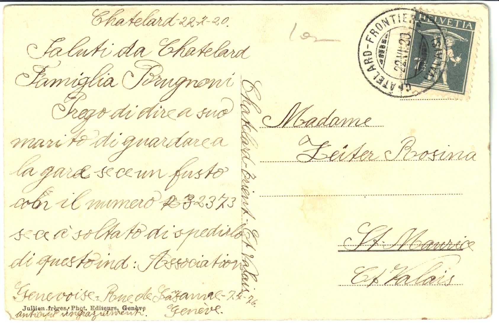 Cartes postales: Le Chatelard - Chemin de fer - animee – D'occasion à Ettingen par Kartenplanet 1
