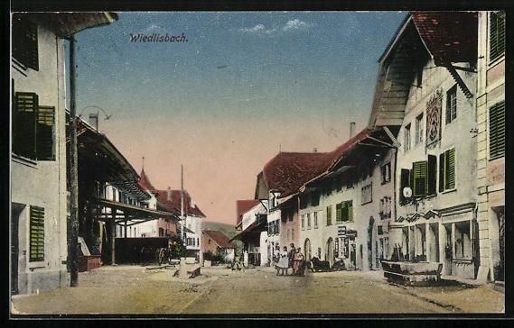 Cartoline postali: Wiedlisbach, Strassenpartie mit Wohngeb – Usato da Berlin venduto da bartko-reher