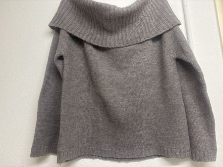 Damen Pullover Chicoree grau Grösse XL Schulterfrei (No)