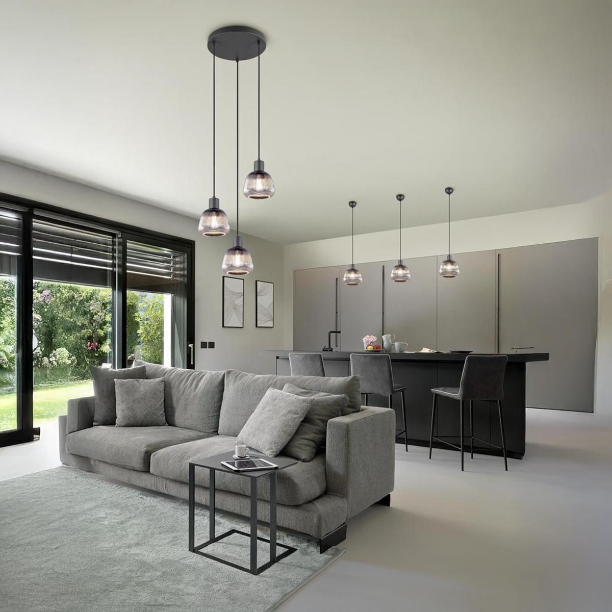 Kronleuchter & Deckenlampen: Pendelleuchte, Glas, Chrom, 22 cm Ø – Neu (gemäss Beschreibung) aus Kreuzlingen von Smart-Light 1