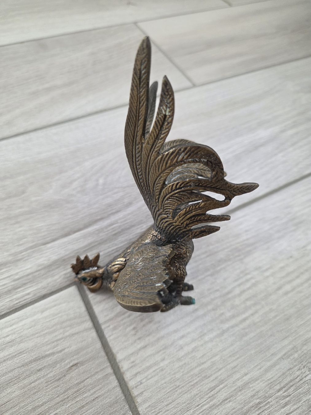 Statuette: Bronze oder Messing Hahn Figur antik Vintage – Usato da Dorf venduto da Echo_Elements 3