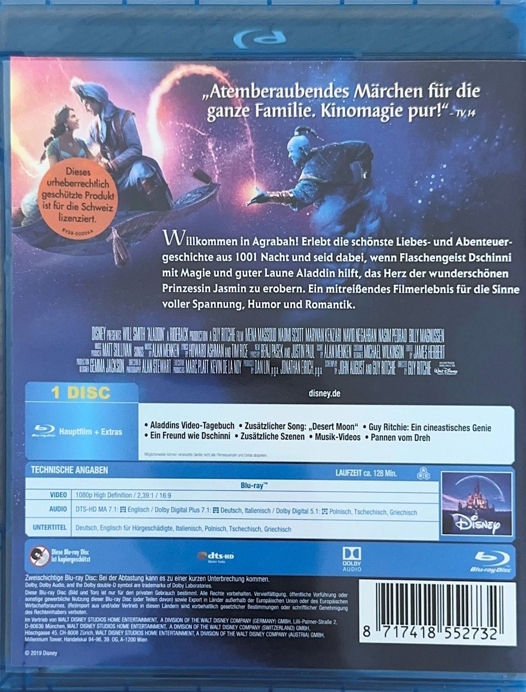 Sonstiges zu Filme & Serien: Aladdin (BLU-RAY) – Gebraucht aus Zürich von  1
