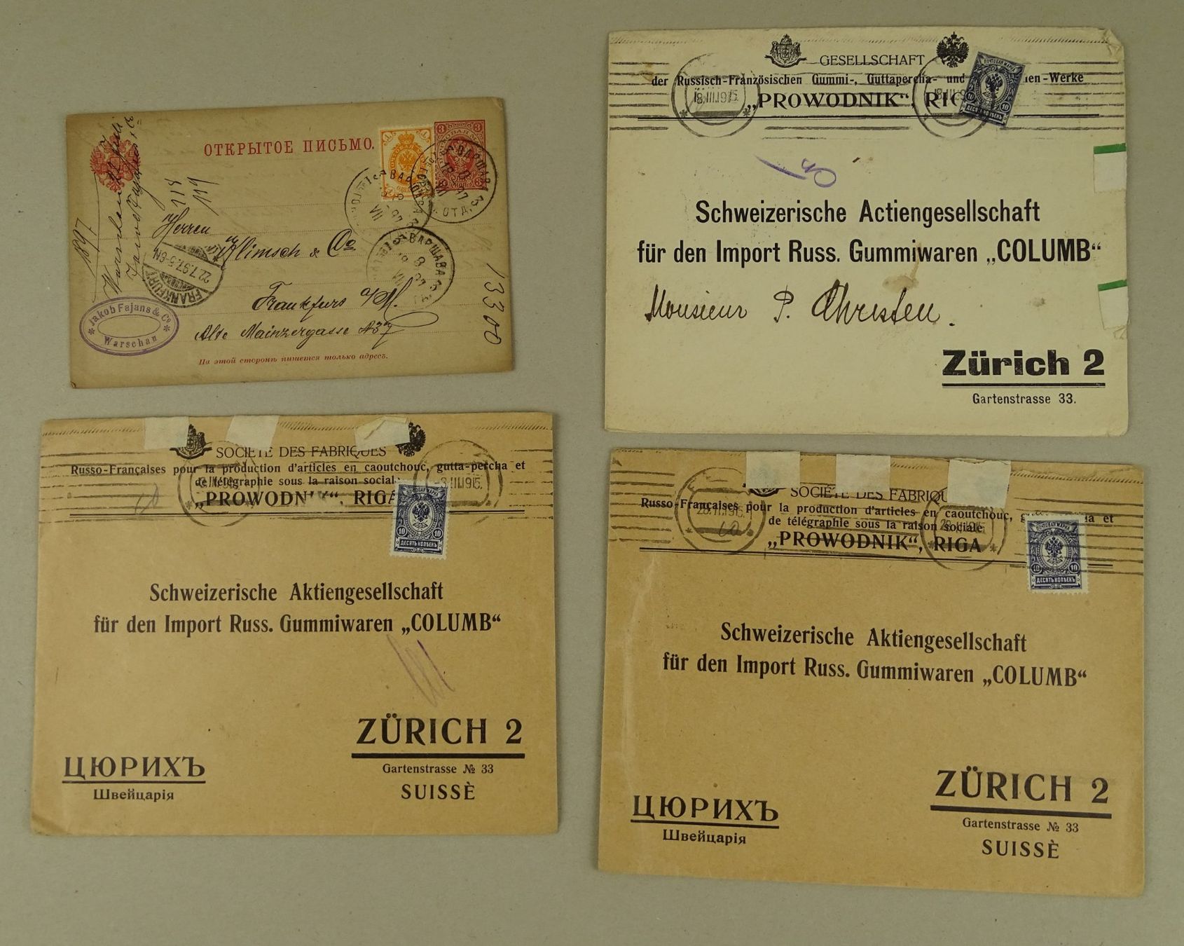 Tous les timbres: RUSSLAND, 8 ÄLTERE BRIEFE/KARTEN – D'occasion à Grüningen par Kartensammler