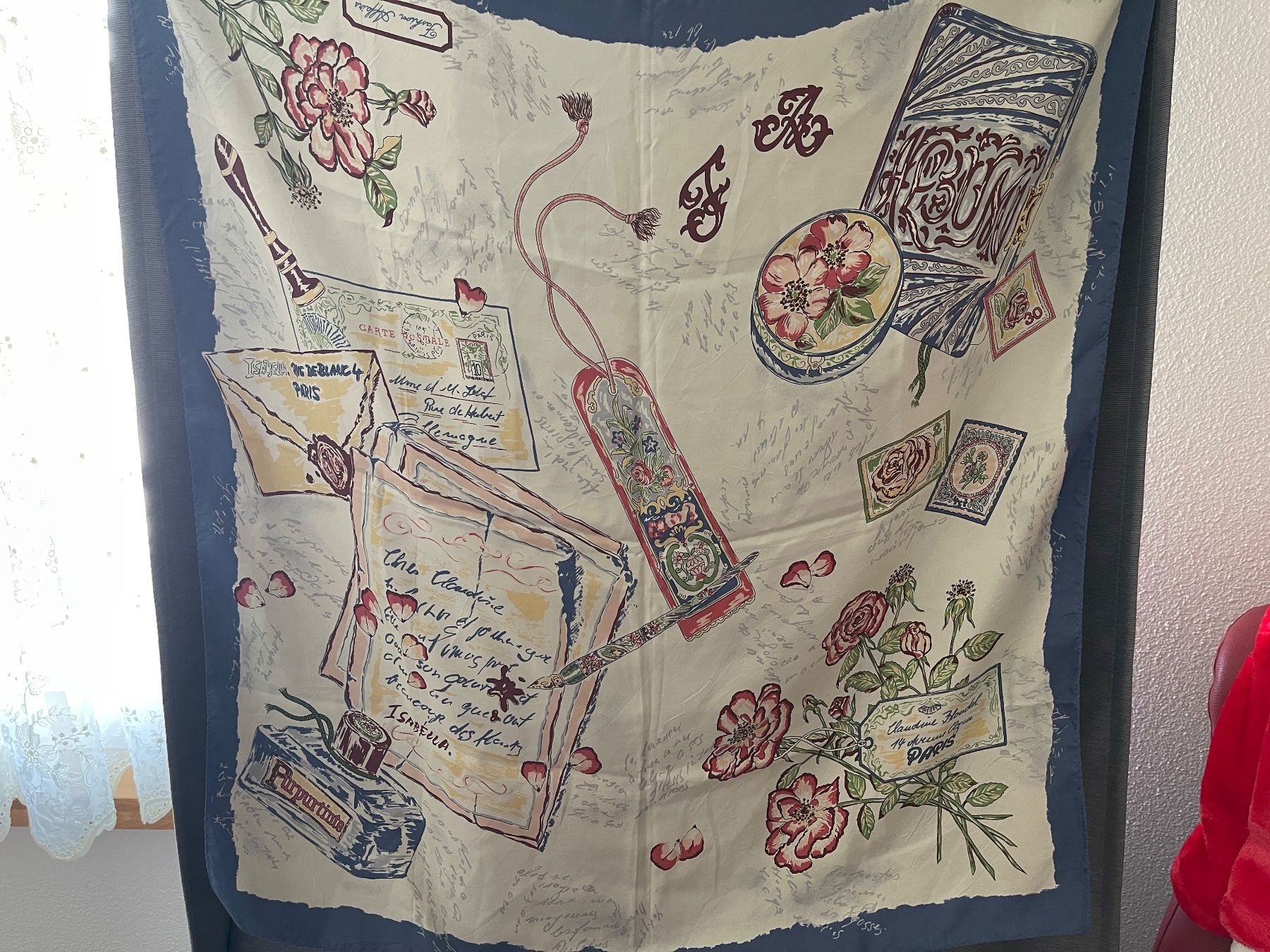 Foulard & Sciarpe: Vintage Silk Scarf Floral Print Spring Accessory Style – Nuovo (secondo la descrizione) da Winterthur venduto da shp_xcc5 4
