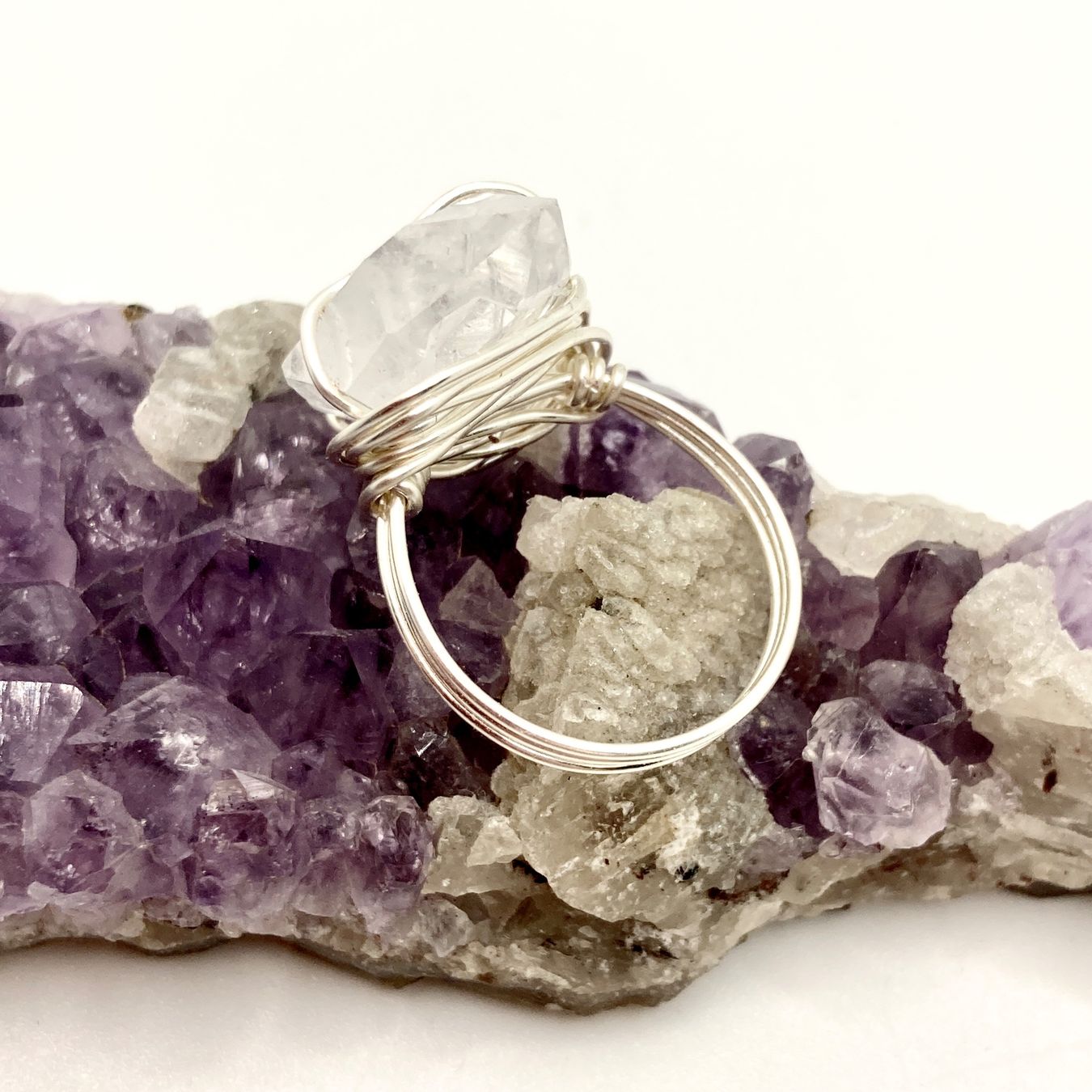 Ringe: Handgefertigter “wire wrapped” Ring mit Rohquarz – Neu (gemäss Beschreibung) aus Solothurn von Kiki_Di