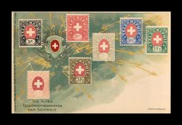 1910 DIE ALTEN TELEGRAPHENMARKEN DER SCHWEIZ- LUXUS