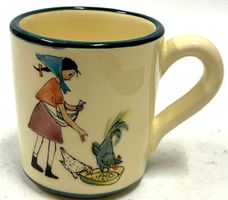 Henkel-Tasse Mug Flurina mit Huhn, Carigiet