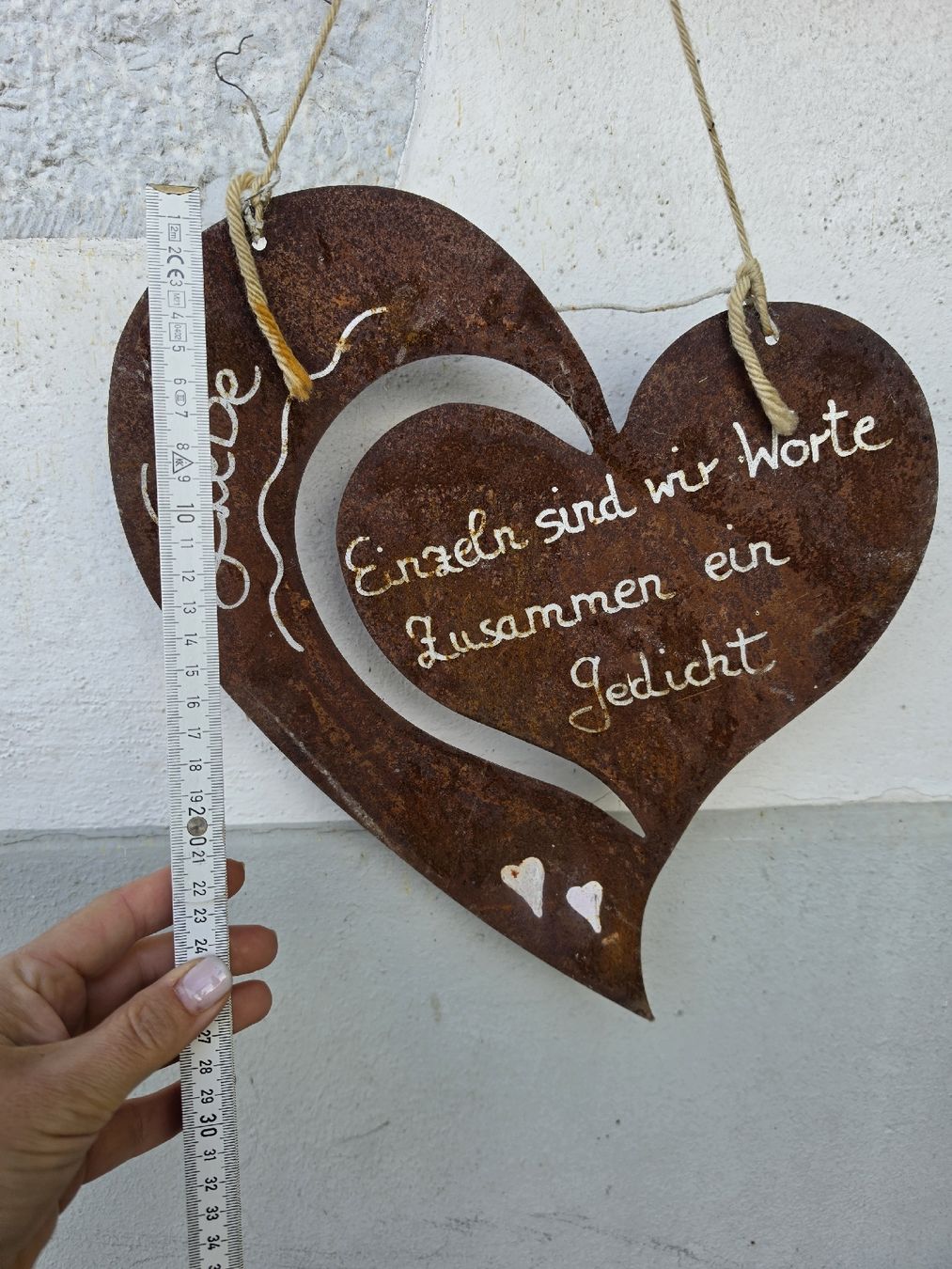 Alle Dekorationen: Dekoherz Edelrost mit Spruch "Liebe... – Gebraucht aus Laupersdorf von Withelady 1