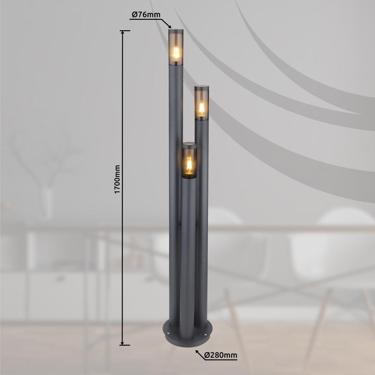 Lampen: Aussen Stehleuchte, Schwarz, 170 cm Höhe – Neu (gemäss Beschreibung) aus Kreuzlingen von Smart-Light 2