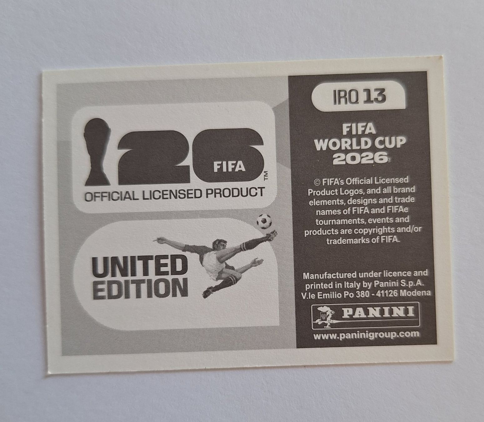 Panini Sammelbilder & Trading cards: Panini IRQ 13 – Neu (gemäss Beschreibung) aus Romanens von Crocette 1