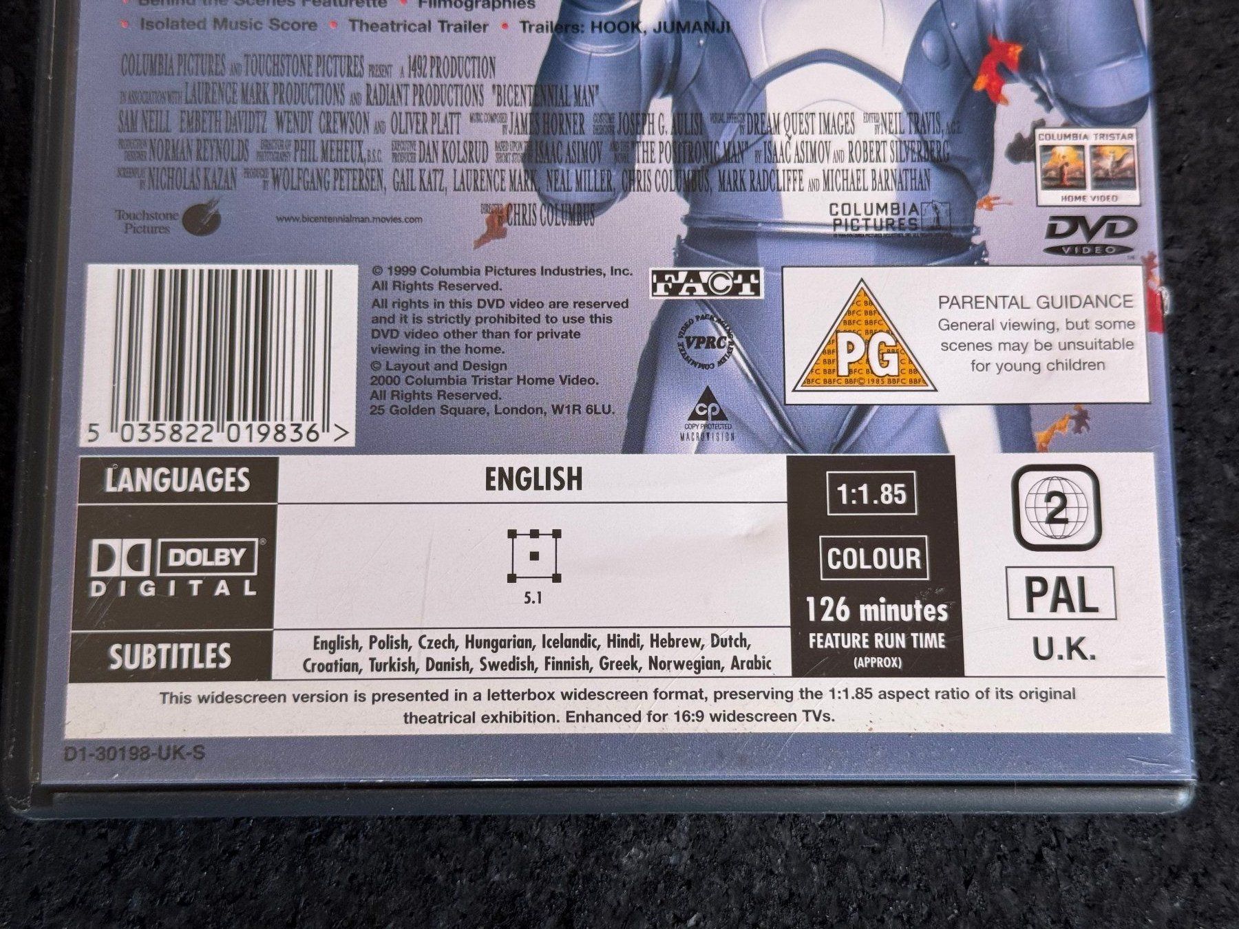 Tutti i DVDs: Bicentennial Man DVD EN Robin Williams – Usato da Fribourg venduto da tschjoly 3