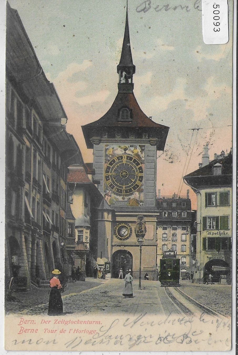 Cartoline postali: Bern - Der Zeizglockenturm - Tram - animee - Litho – Usato da Ettingen venduto da Kartenplanet