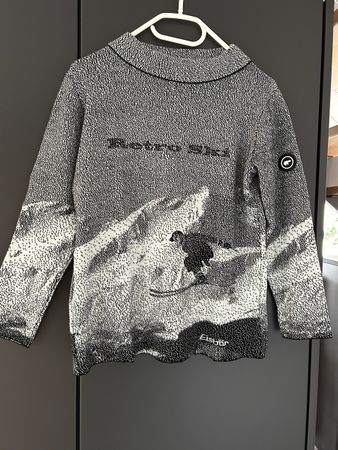 Eisbär Pullover Retro Ski schwarz weiss guter Zustand