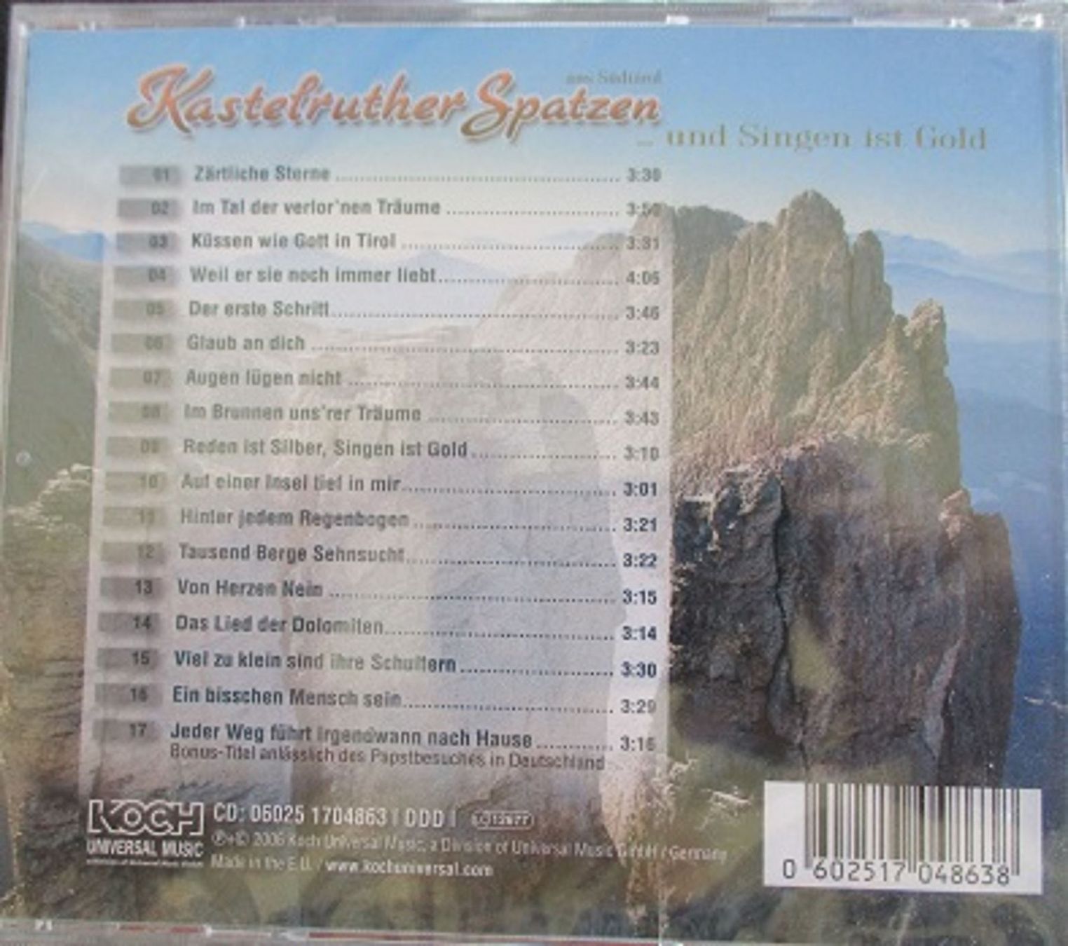 CDs: Kastelruther Spatzen / CD  ungeöffnet – Neu und originalverpackt aus Flumenthal von novbra 1