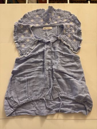 Sommerliches Zara Blusentop mit Puffärmelchen, Gr. 164
