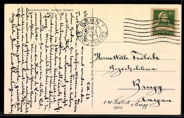 Cartoline postali: AK Belp, Schloss und Teich – Usato da Berlin venduto da bartko-reher 1