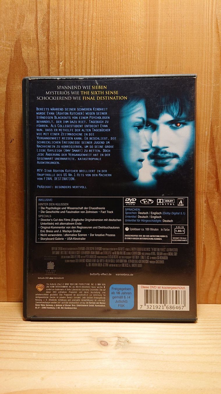 Tutti i DVDs: BUTTERFLY EFFECT DVD 2 Disc Edition – Usato da Wilderswil venduto da Exebub 1