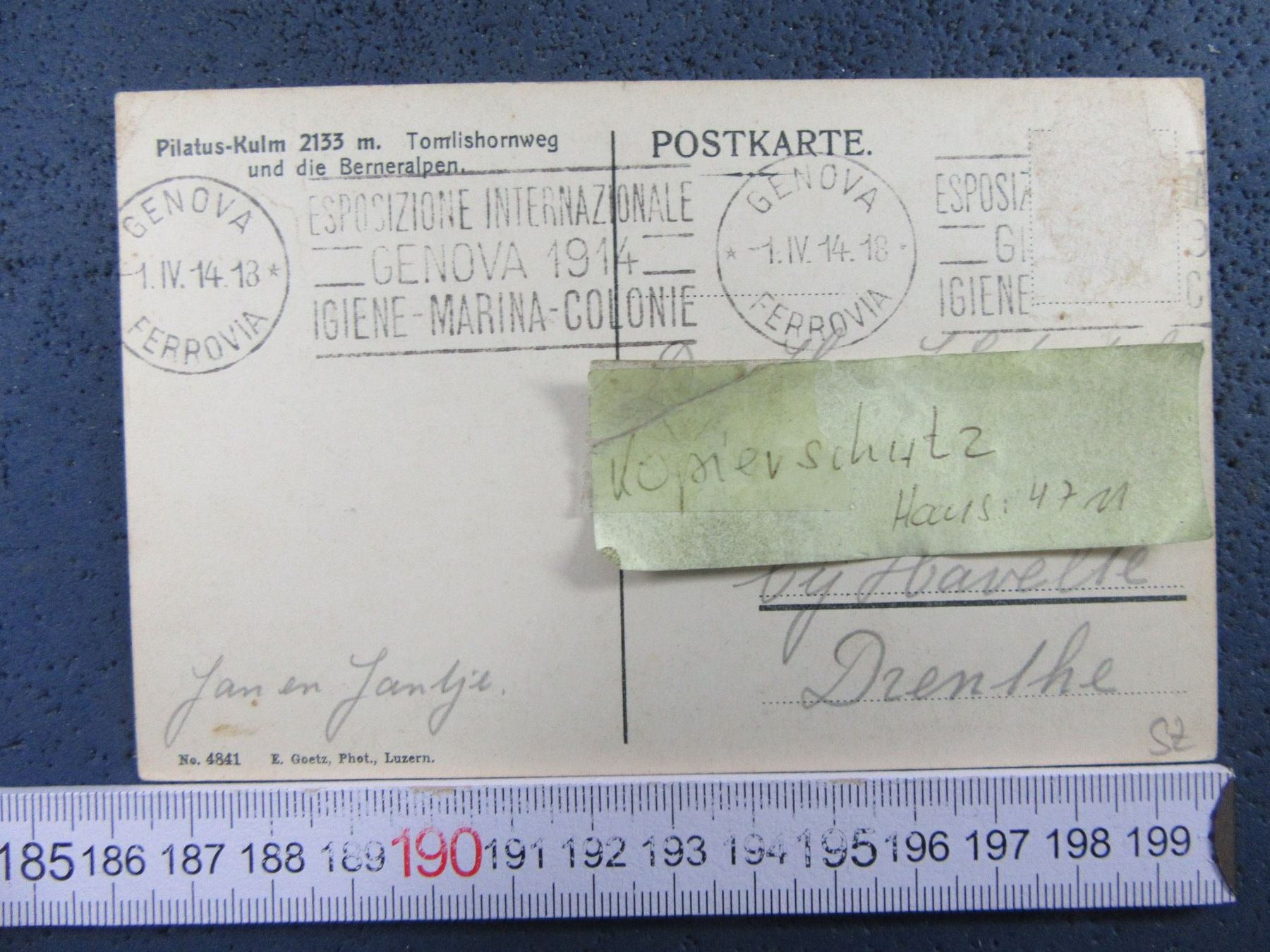 Cartoline postali: PILATUS-KULM 1914 SZ AK – Usato da Ettingen venduto da Hausi4711 1