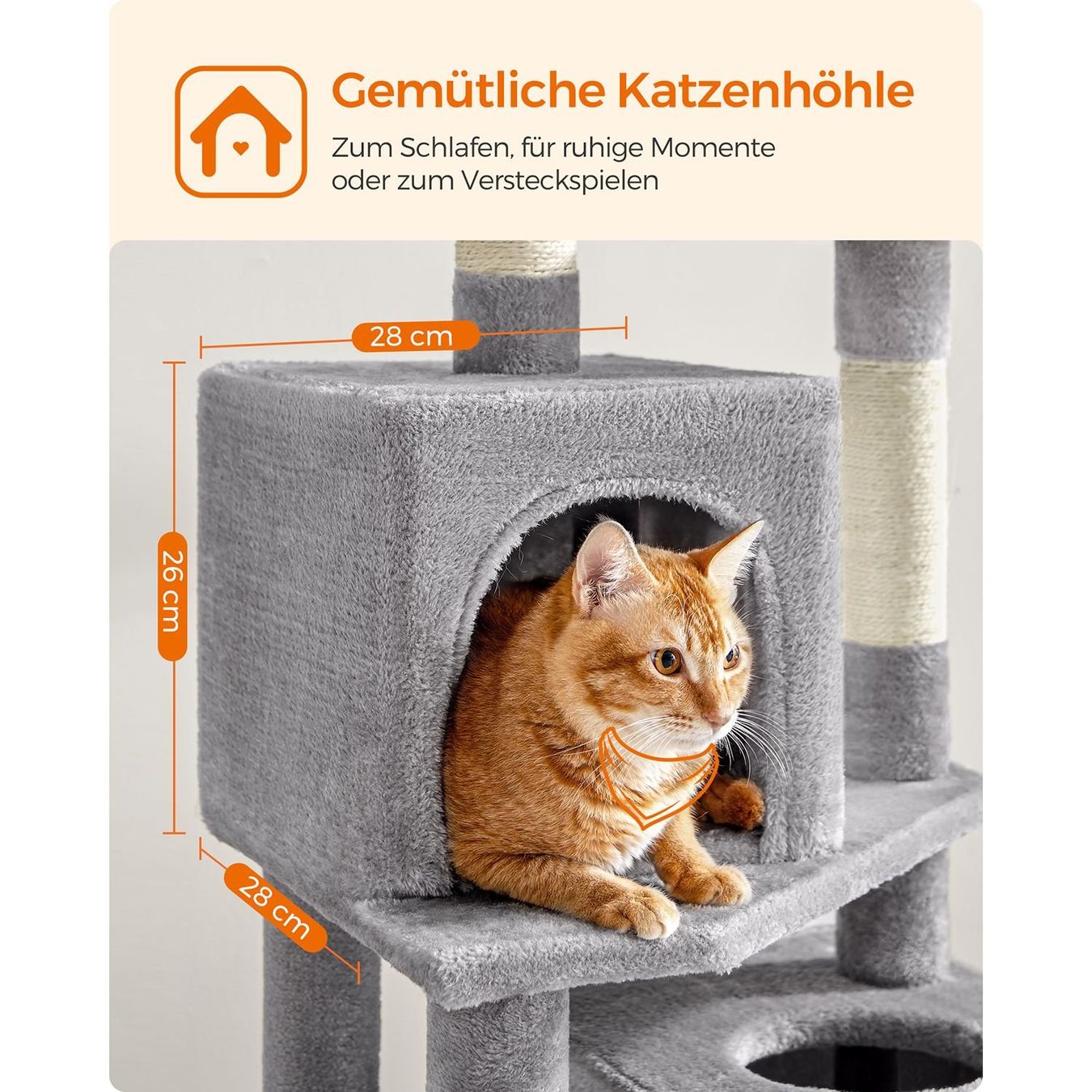 Katzenbaum - Kratzbaum: Kratzbaum 155cm Katzenbaum Höhlen Hängematte MODERNO – Neu (gemäss Beschreibung) aus Lachen SZ von MAMORU-MOEBEL 5