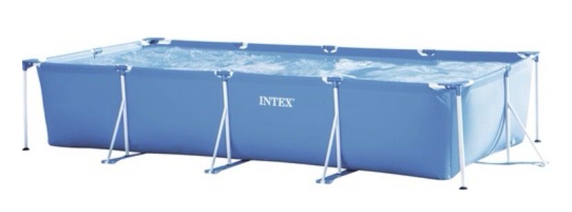 Intex Schwimmbad: Intex Frame Pool 450x220x84 cm mit Abdeckplane gebraucht – Gebraucht aus Hämikon von Baschi83 3