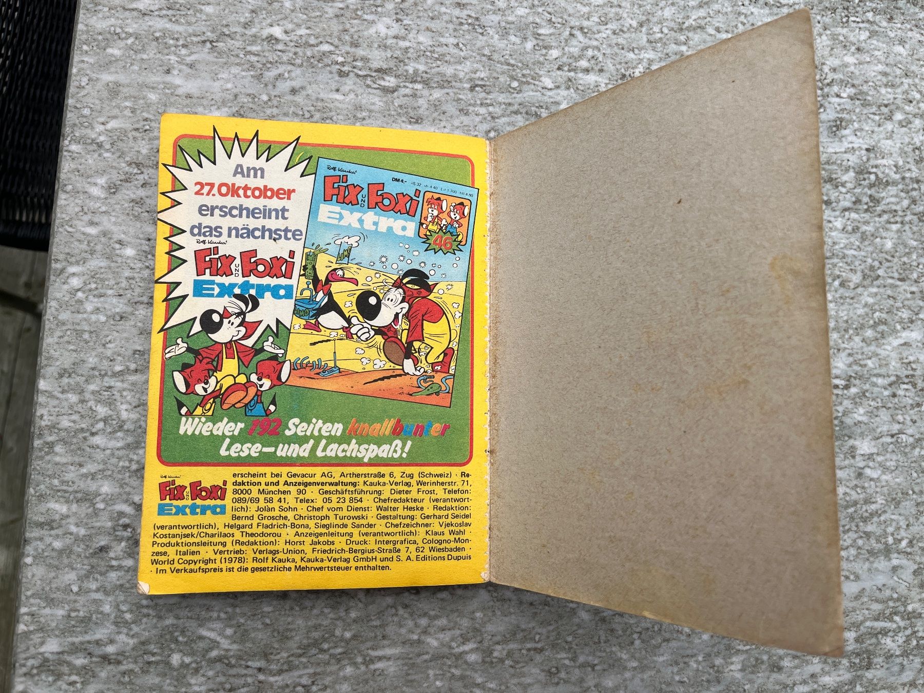 Fumetti: Fix und Foxi Extra 45 Comic von 1978 – Usato da Winterthur venduto da Wusa01 5