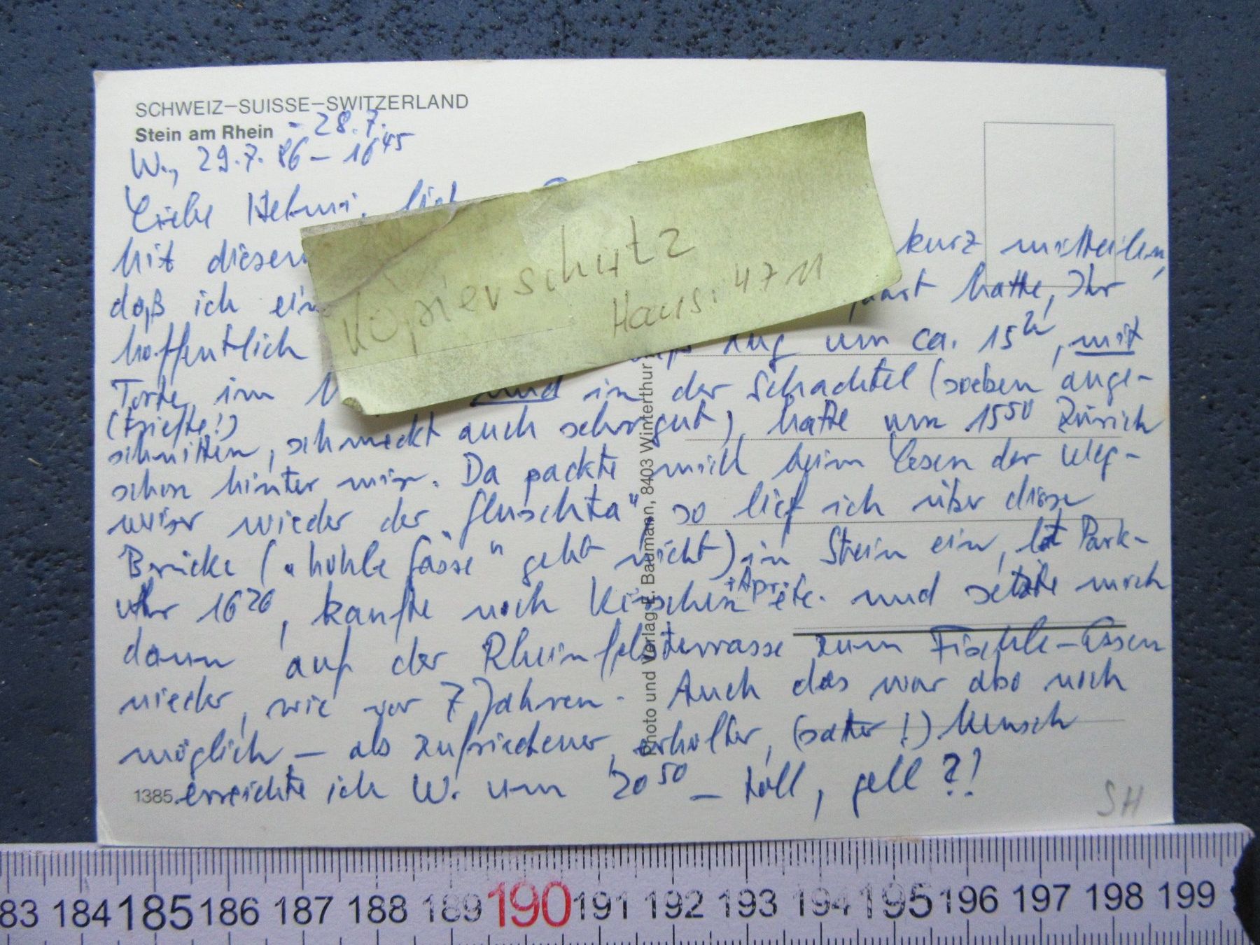 Cartoline postali: STEIN AM RHEIN SH AK – Usato da Ettingen venduto da Hausi4711 1