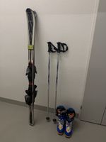 Ski Set Rossignol Soft Tech 162cm mit Skischuhen und Stock