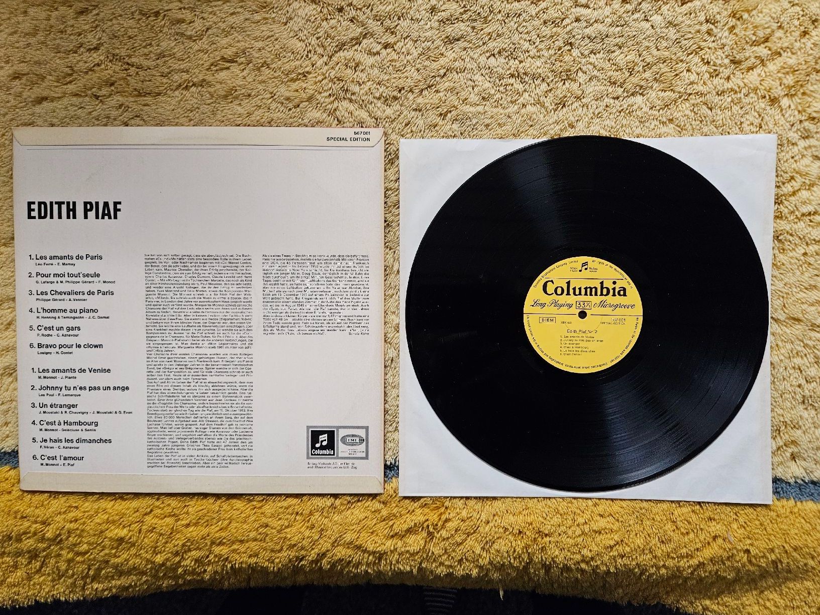 Dischi in vinile: Edith Piaf Schallplatte Lp - Nr. 2 – Nuovo (secondo la descrizione) da Lyss venduto da Alexine 1