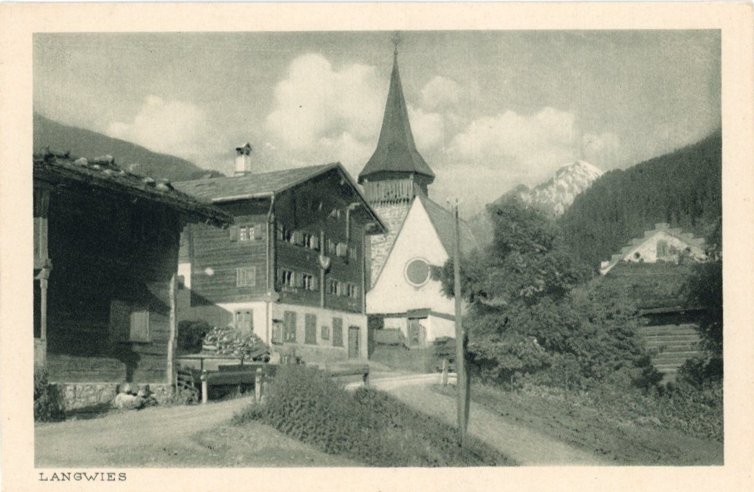 Cartoline postali: Langwies  GR – Usato da Brig venduto da Valcards54