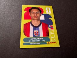 Panini FIFA Fussball WM 2026 Sticker Antonio Nusa NOR 19