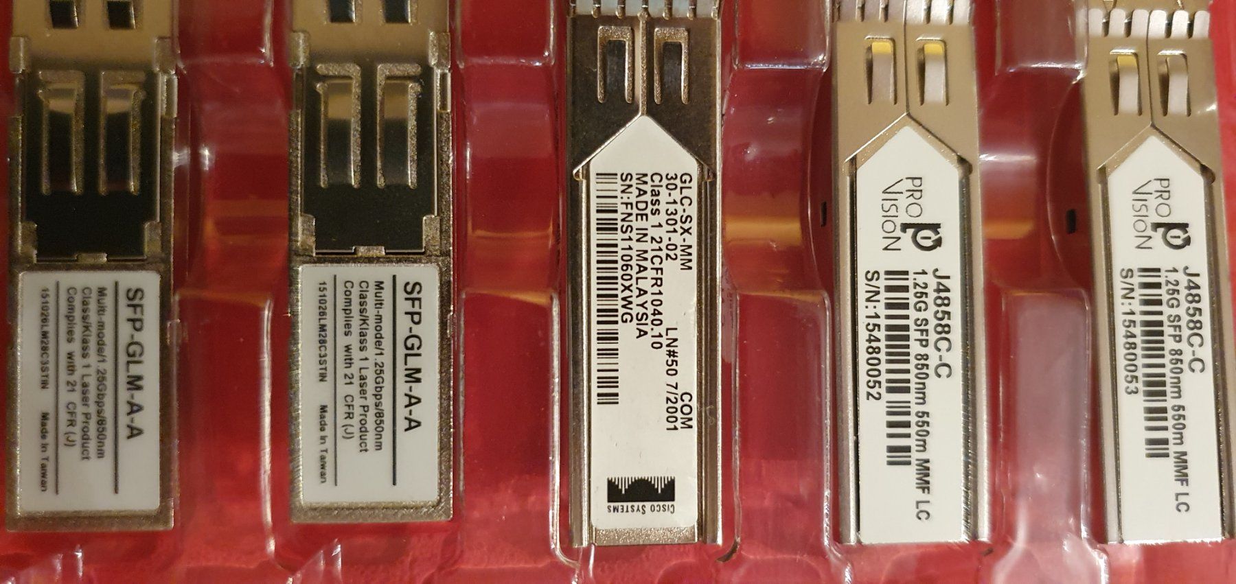 Unità & Adattatore: 10 x SPF Module, Restposten, Multimode, 850nm, 1.25GB, used – Usato da Reinach BL venduto da jcc.Basel 2