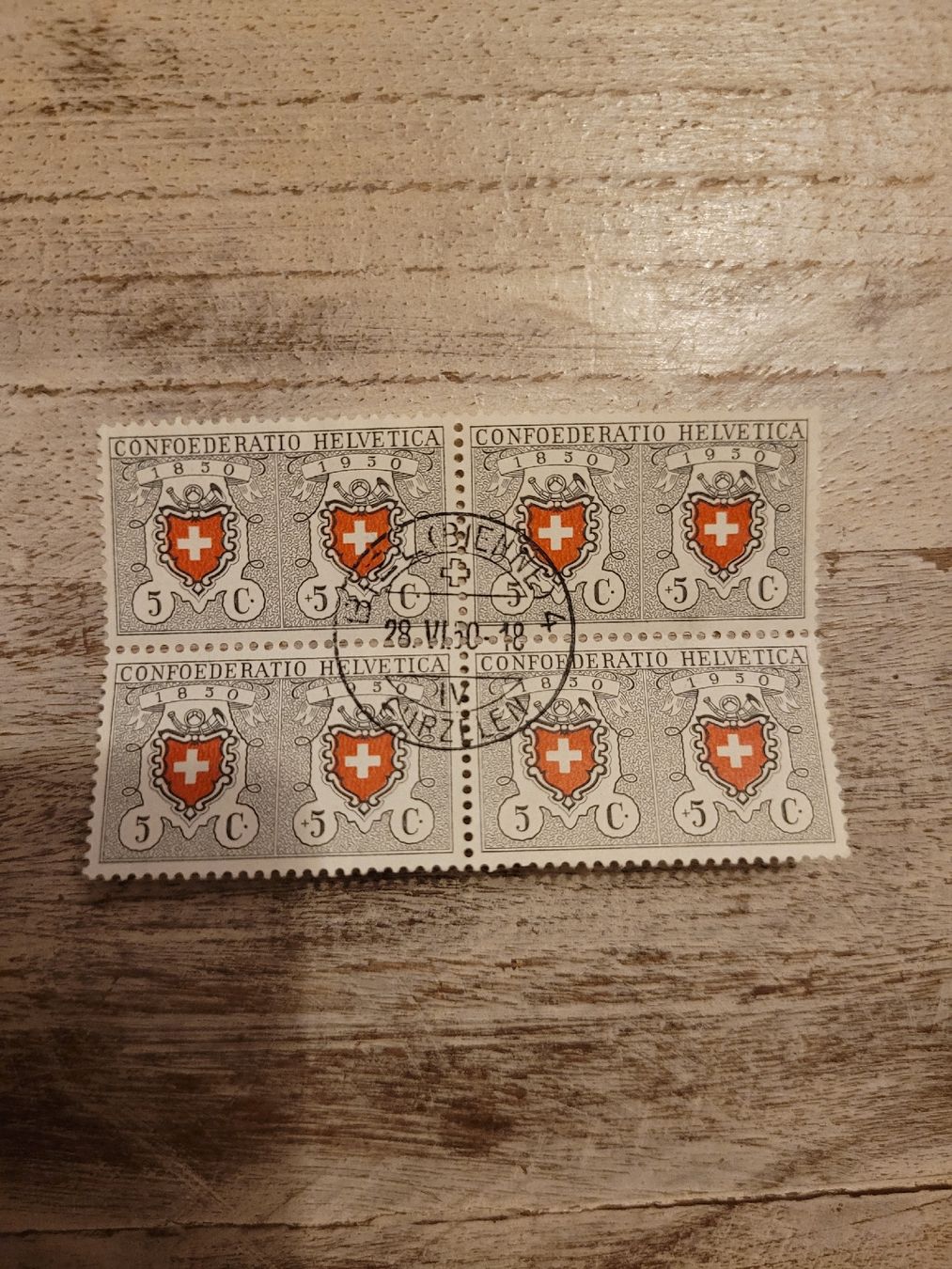 Tutti i francobolli: Pro Patria 1950 100 Jahre eidg. Postmarken – Usato da Inwil venduto da Flower2325